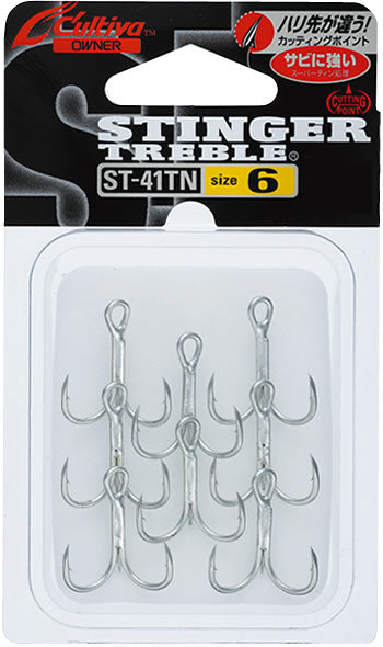 Load image into Gallery viewer, Owner Cultiva Stinger Treble Hook ST-41TN
