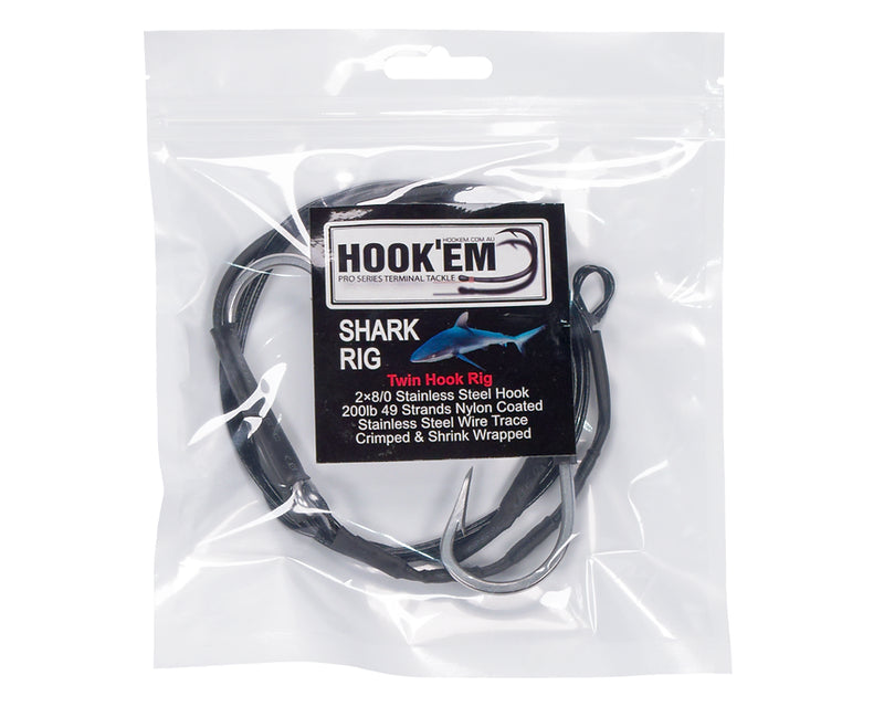 Load image into Gallery viewer, Hook&#39;em Shark Rig - Double Hook
