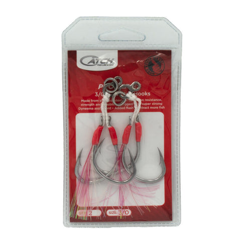 Catch Pk 2 Twin Assist Slow Pitch Hook Set with Figure 8 and Splitring