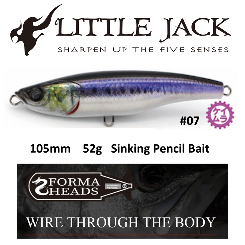 Load image into Gallery viewer, Little Jack Forma Heads Sinking Stickbaits
