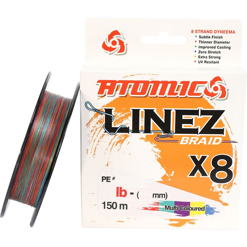 Load image into Gallery viewer, Atomic Linez Braid 8X Multi Colour 150m
