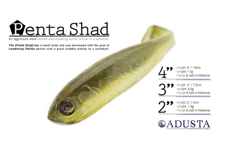 Load image into Gallery viewer, Adusta Penta Shad 4&quot;
