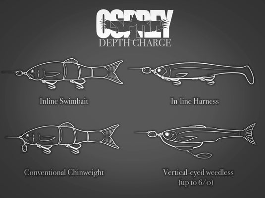 Irukandji Depth Charge - Interchangeable Inline / Chin Weights