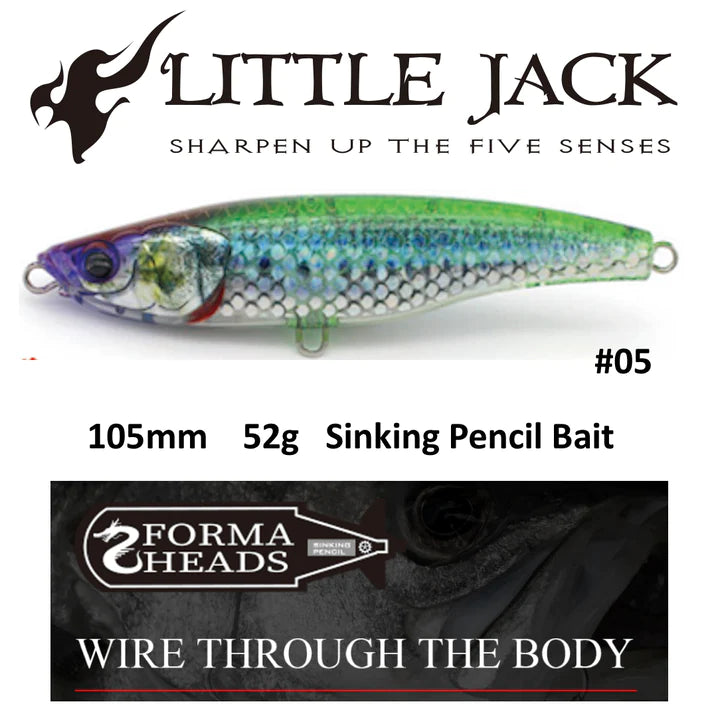 Load image into Gallery viewer, Little Jack Forma Heads Sinking Stickbaits
